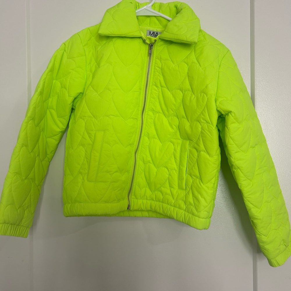 MIA New York Neon yellow Puffer Jacket girls